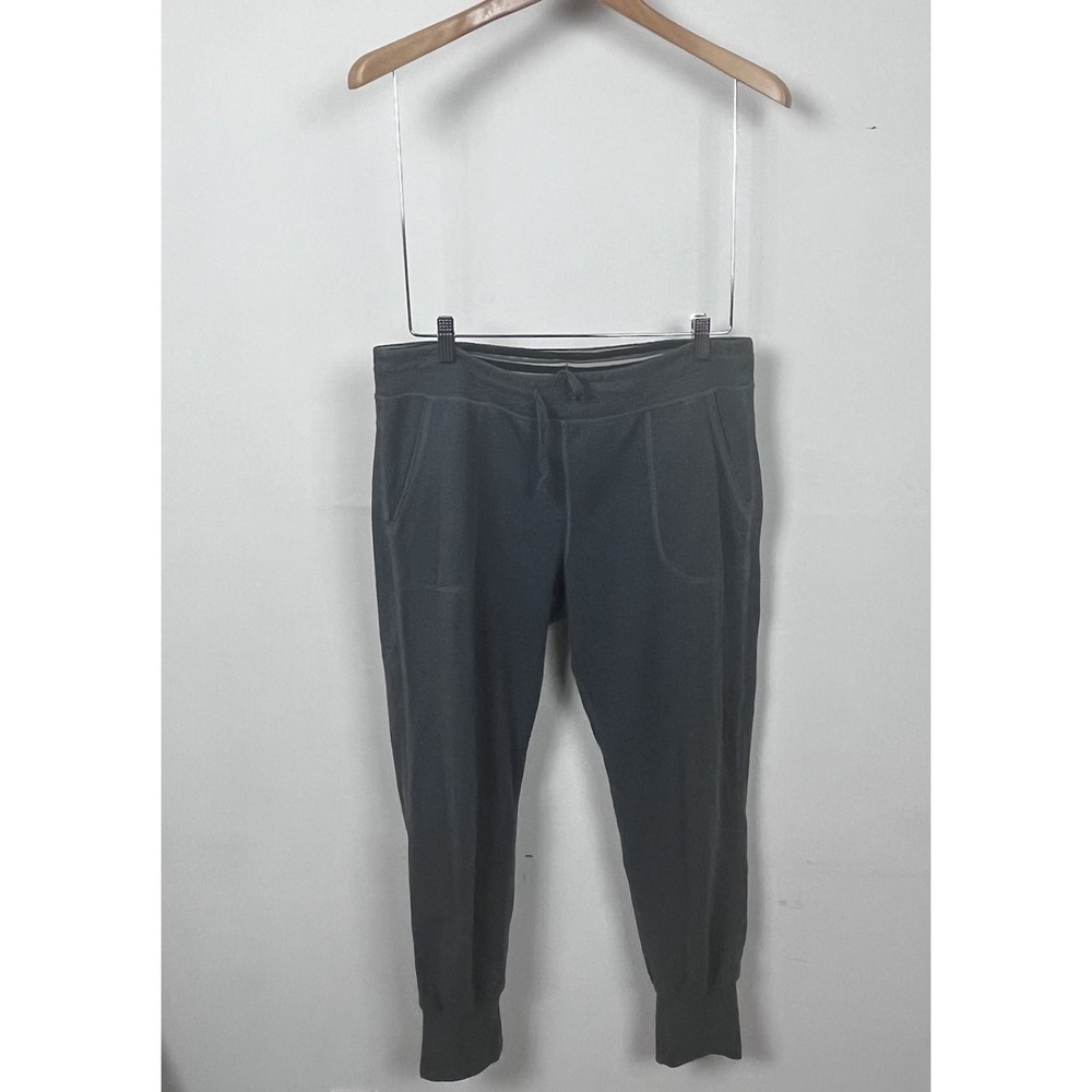 Patagonia Womens Organic Cotton Blend Joggers Charcoal Gray Medium Drawstring
